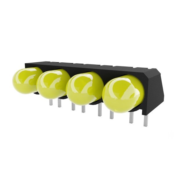 Dialight Led Circuit Board Indicators Yellow Diffused 5 Volt 5500807